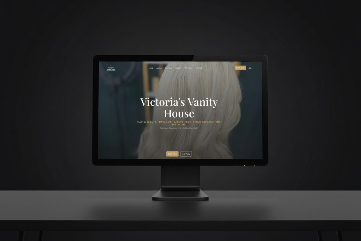 Victoria's Vanity House - Desktop Website Mockup